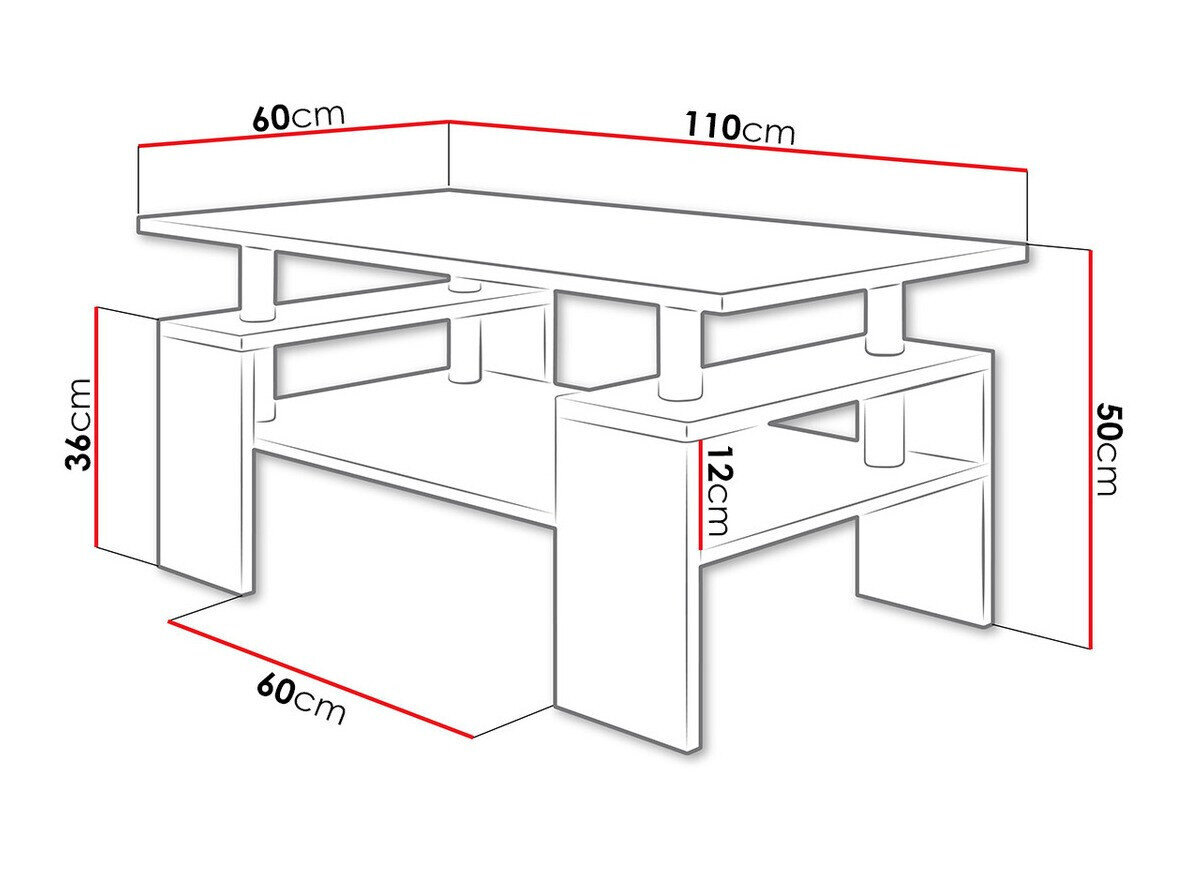 Salontafel Fortunal (Wit)