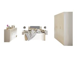 Set za spavaću sobu Catromi 123 (Bijela + Soft Pik 029)
