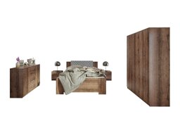 Slaapkamerset Catromi 123 (Klooster eik + Soft Pik 029)