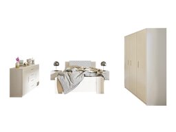 Slaapkamerset Catromi 123 (Wit + Soft Pik 017)