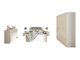 Slaapkamerset Catromi 123 (Wit + Soft Pik 029)