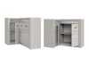Armoire d'angle Serfeno 113 (Artisanat blanc)