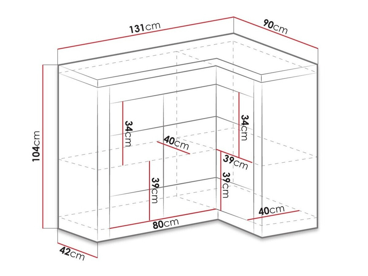 Hjørneskab Serfeno 112 (Ask)