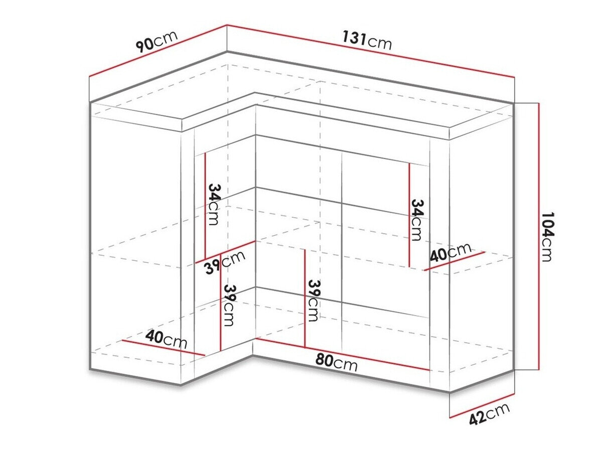 Hjørneskab Serfeno 113 (Ask)