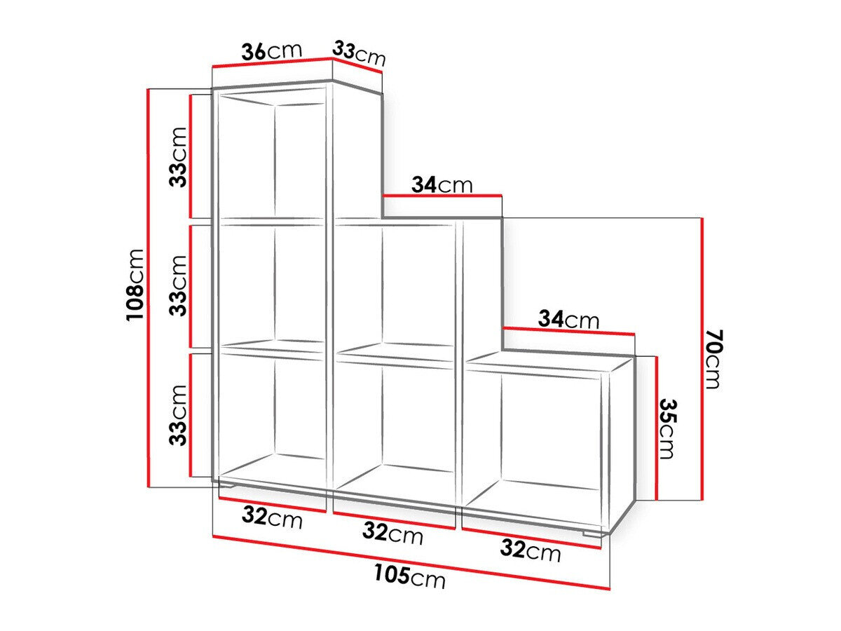 Reol Sarasota 110 (Hvid)