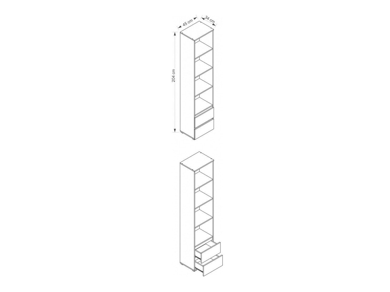 Boekenkast Cirdora 100 (Riviera eiken)