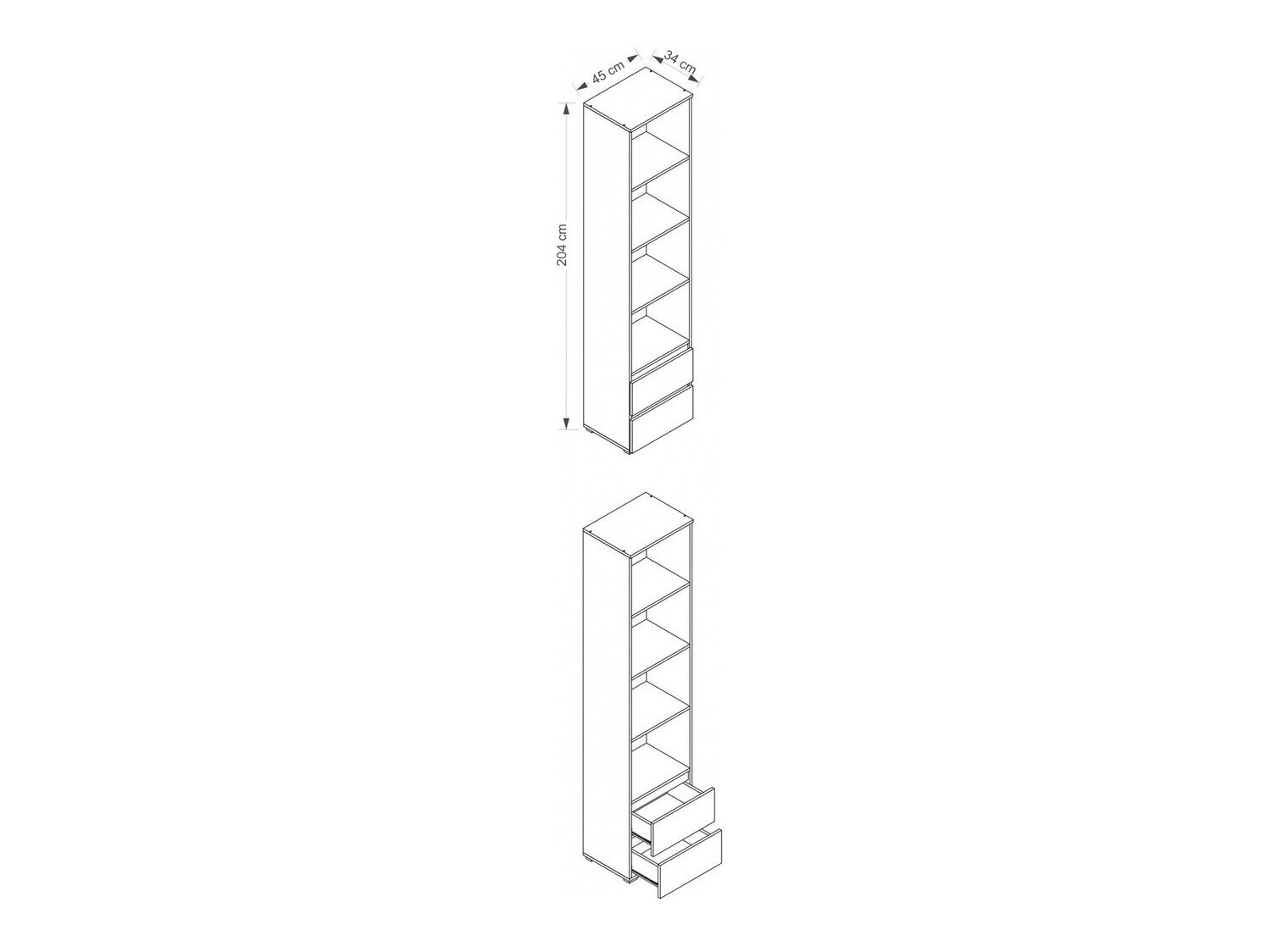 Boekenkast Cirdora 100 (Wit)