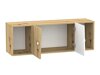 Wandkast Almira 112 (Artisan eiken + Wit + Grijs)