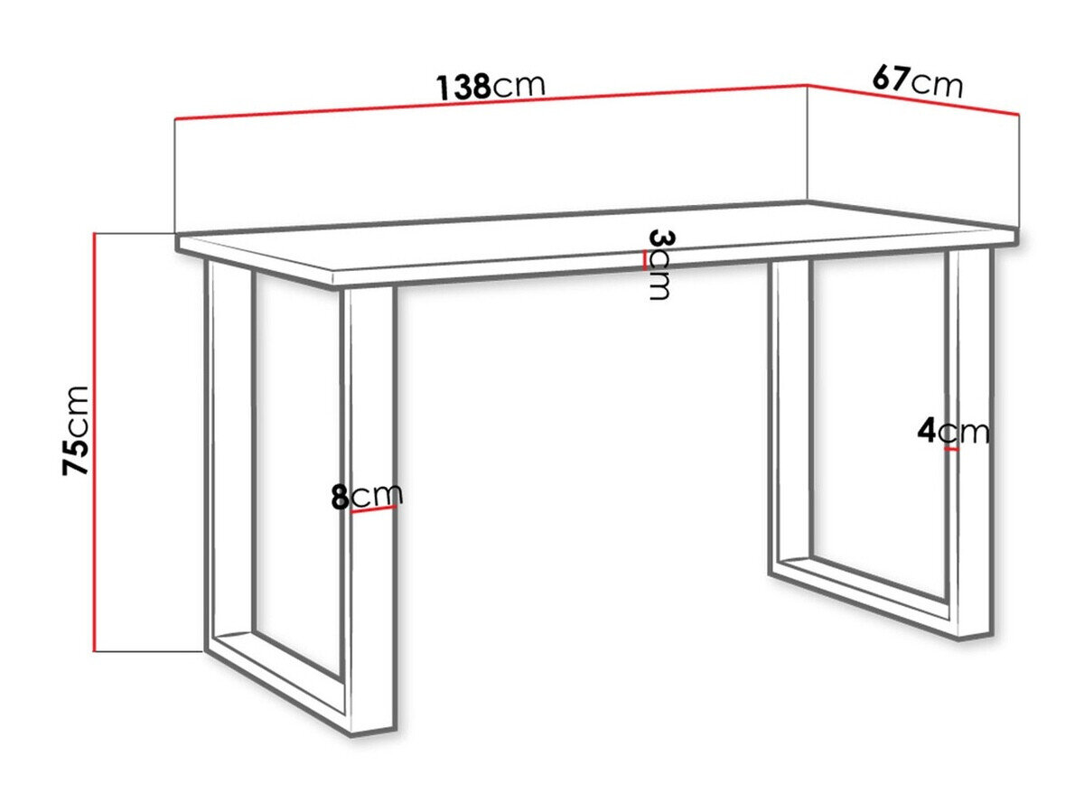 Tafel Tucson 136 (Lancelot-eik + Zwart)