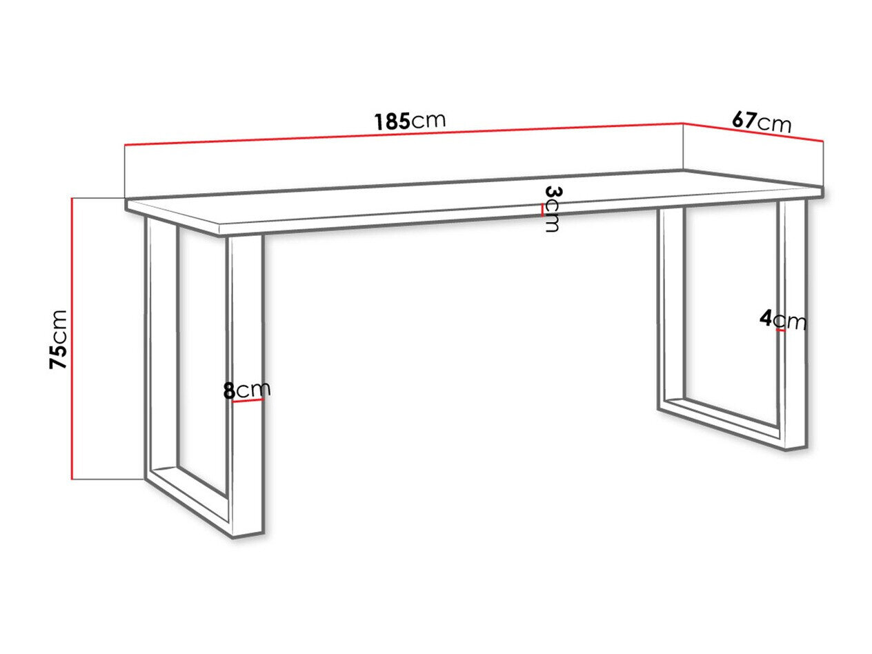 Tafel Tucson 138 (Artisan eiken + Zwart)
