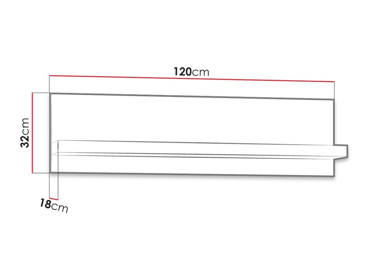 Vægreol Serfeno 108 (Mørk aske)