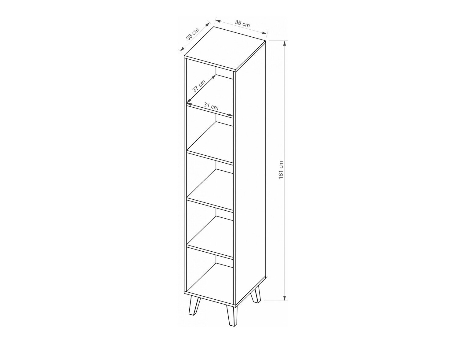Boekenkast Oderevu 103