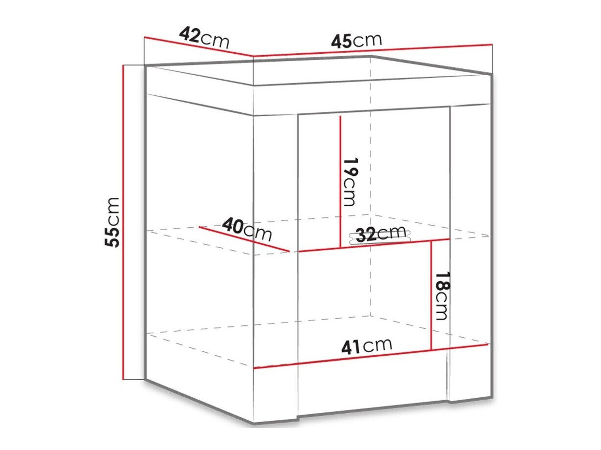 Sengebord Serfeno 118 (Mørk aske)