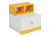 Table de chevet Omaha E116 (Blanc + Jaune)