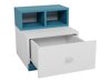 Table de chevet Omaha E116 (Blanc + Jaune)