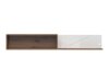 Wandplank Fivale 101 (Donker delano-eik + Glanzend wit)