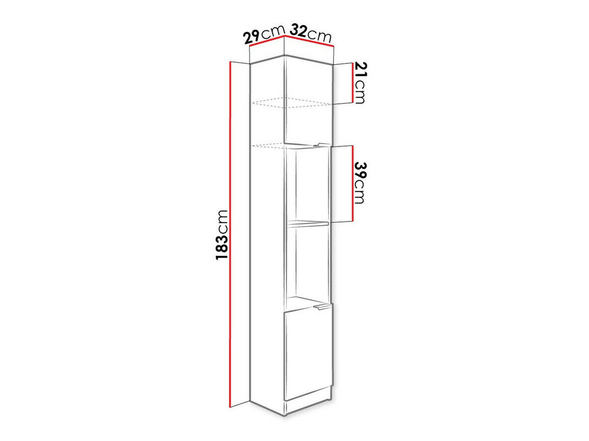 Reol Dover 112 (Mørk aske)