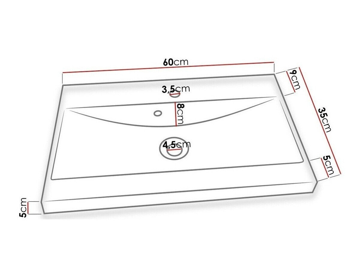 Badeværelsessæt Sarasota 109 (Sonoma eg + Glansfuld hvid)