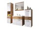 Badkamerset Sarasota 109 (Wotan eik + Glanzend wit)