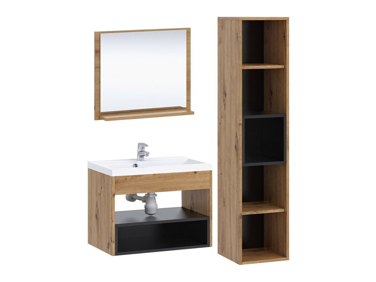 Badkamerset Velum I (Wit + Artisan eiken)