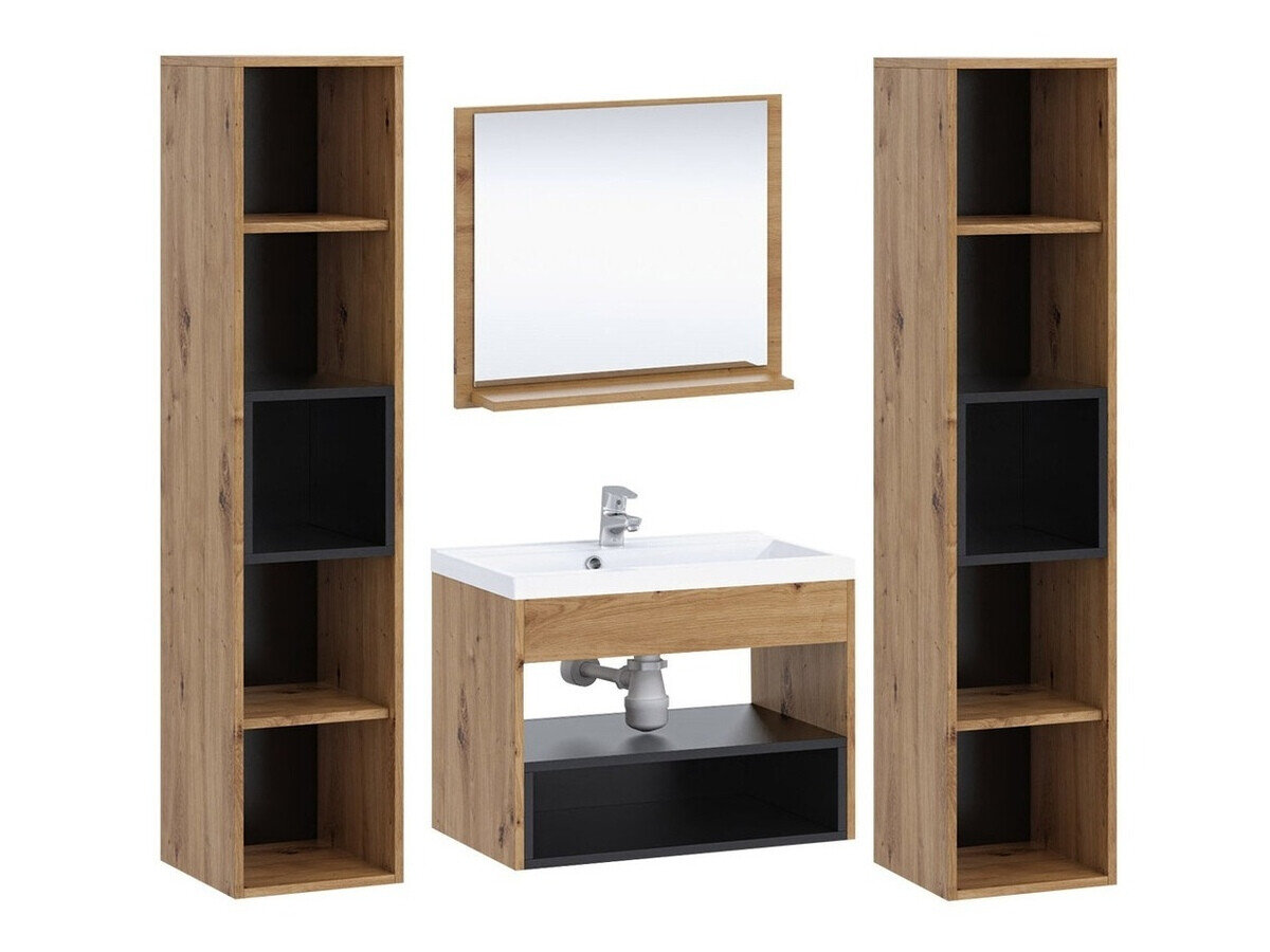 Badkamerset Velum II (Wit + Artisan eiken)