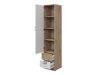 Boekenkast Tolfere 104 (Licht eiken + Wit + Turquoise)