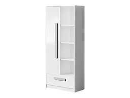 Boekenkast Merevari 104 (Wit + Glanzend wit + Grijs)