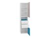 De reeks van de kinderkamer Camteso 114 (Wit + Eiken + Turquoise)