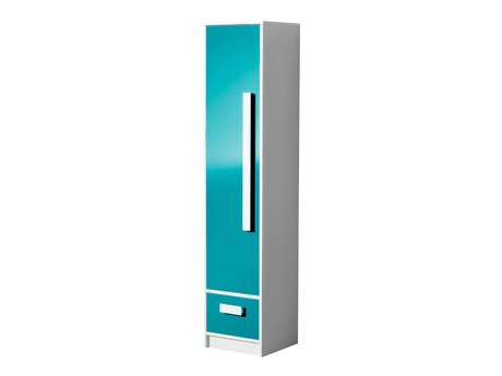 Étagère Merevari 105 (Blanc + Brillant Turquoise)