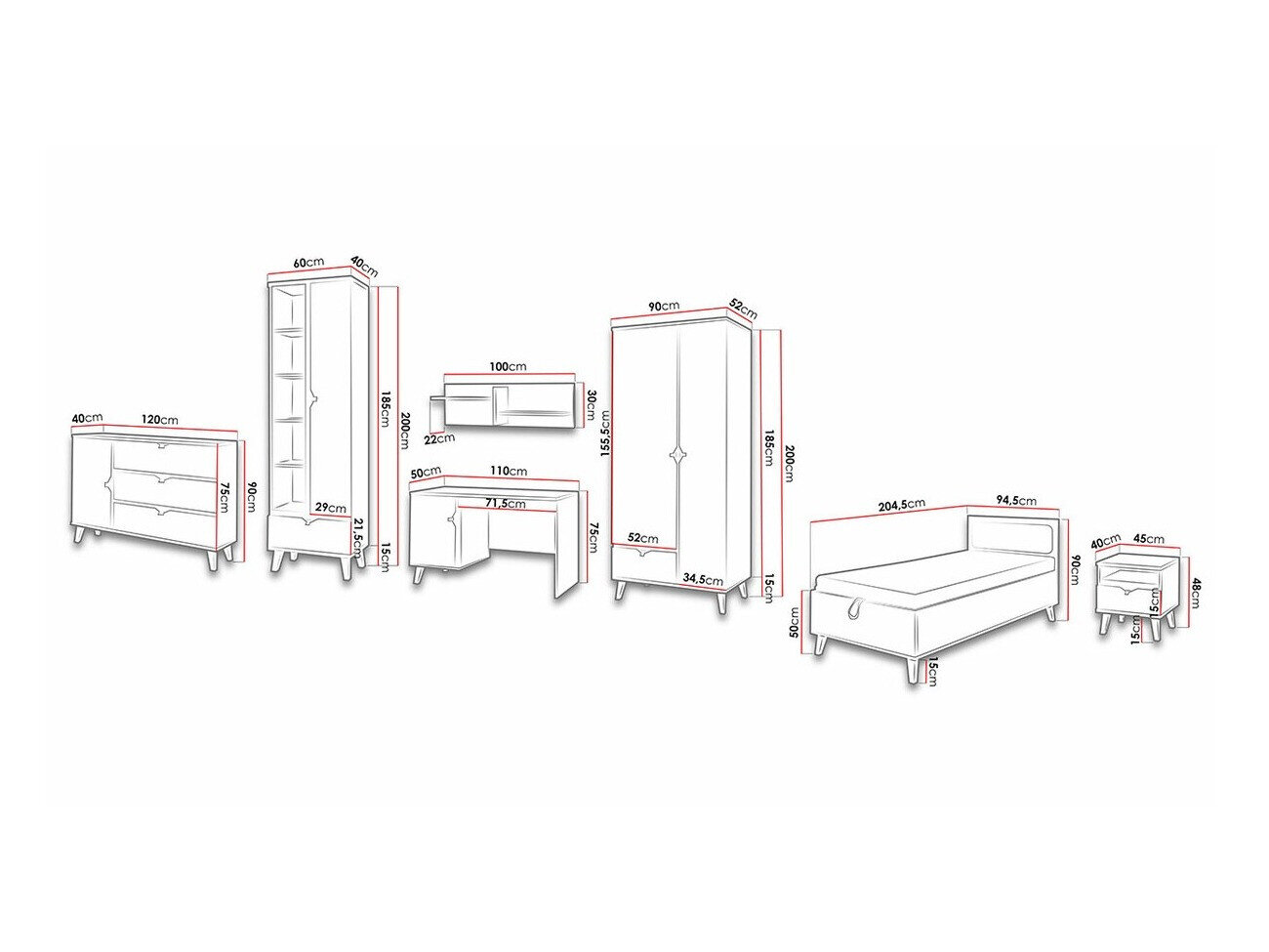 Møbelsæt Etrmoru 125