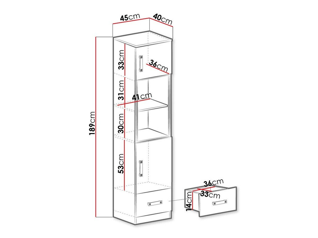 Reol Sorviru 104 (Hvid + Lyserød)