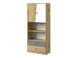 Boekenkast Almira 103 (Artisan eiken + Wit + Grijs)