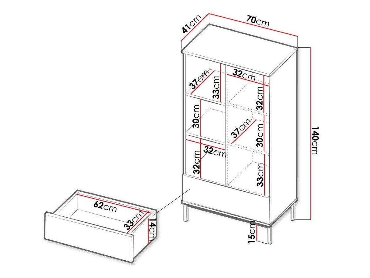 Boekenkast Lomsore 103 (Wit)