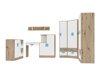 Meubelset Tolfere 106 (Licht eiken + Wit + Turquoise)