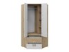 Meubelset Tolfere 106 (Licht eiken + Wit + Turquoise)
