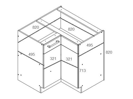 Modulaire hoekkast Mode White 118