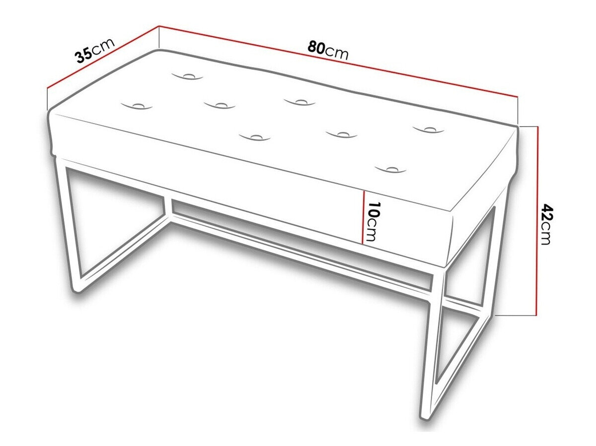 Polstret bænk Germantown 103 (French Velvet 652)