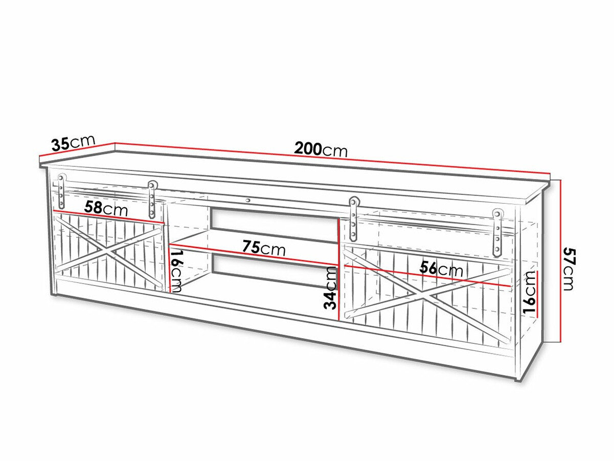 TV-bord Charlotte 156 (Wotan eg)