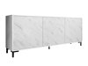 Dressoir Charlotte 158 (Wit + Wit marmer)
