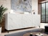 Dressoir Charlotte 158 (Wit + Wit marmer)