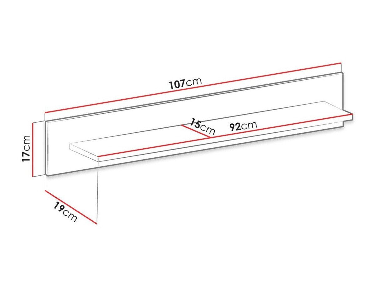Vægreol Bracchal (Hvid + Glansfuld hvid + Riviera egetræ)