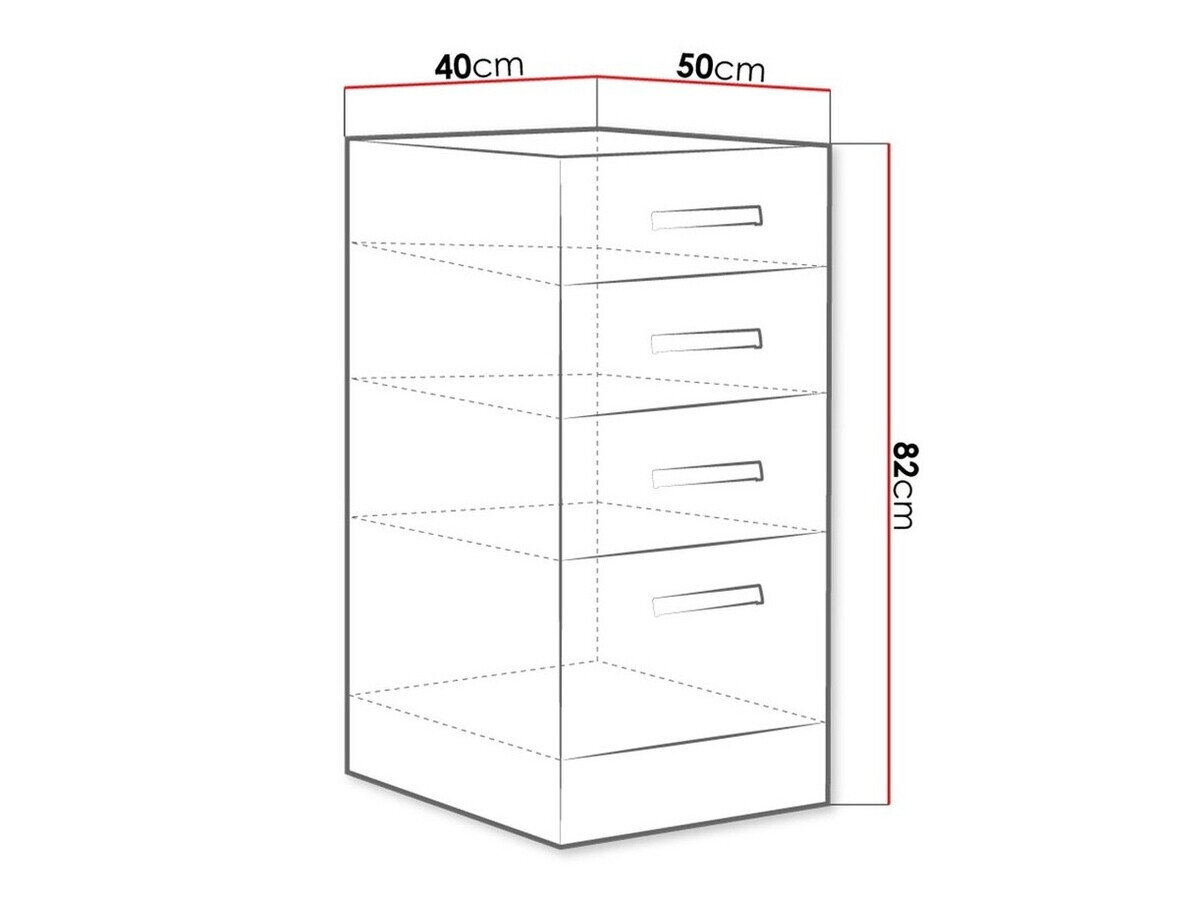 Armoire modulaire avec tiroirs Multi Grey 122