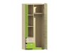 Kledingkast Ophmora 100 (Eiken + Wit)