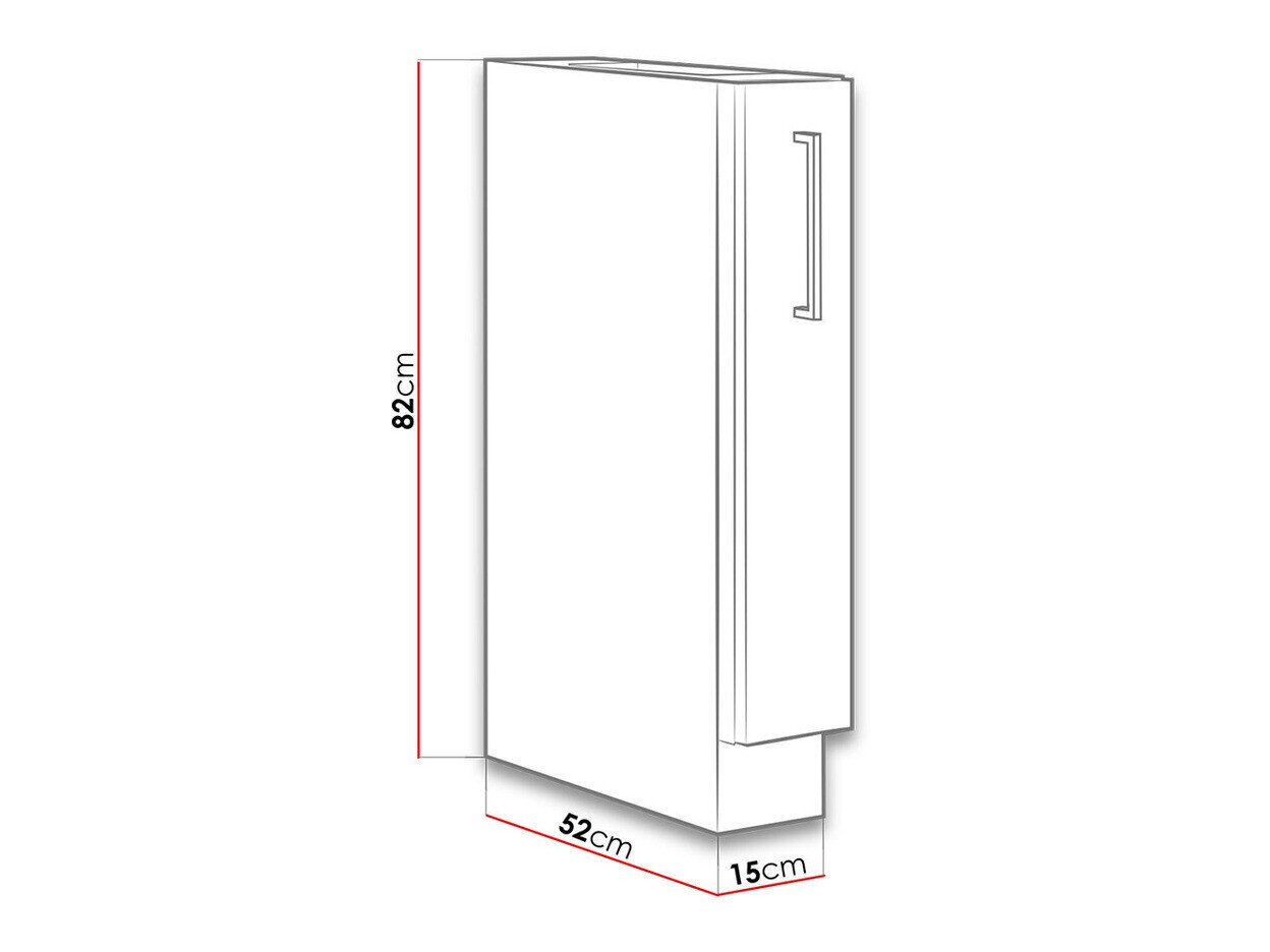 Modulaire kast met uittrekbare mand Wood 105