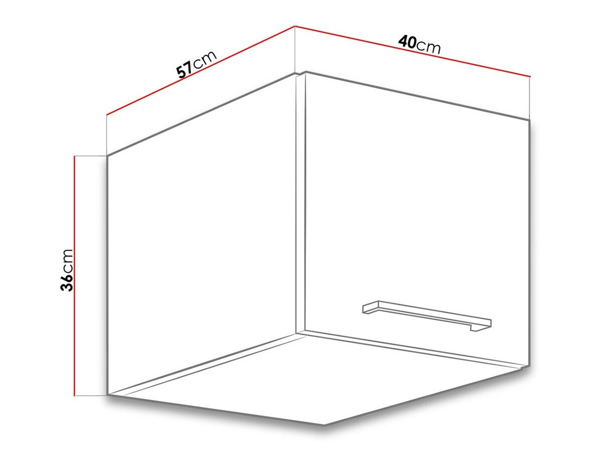Dulap de perete modular Wood Grey 128