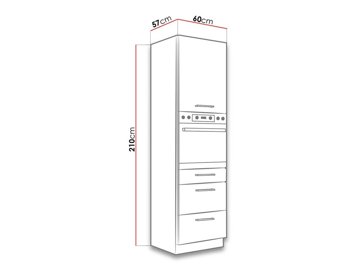 Modulaire kast voor inbouwapparatuur Wood White 126