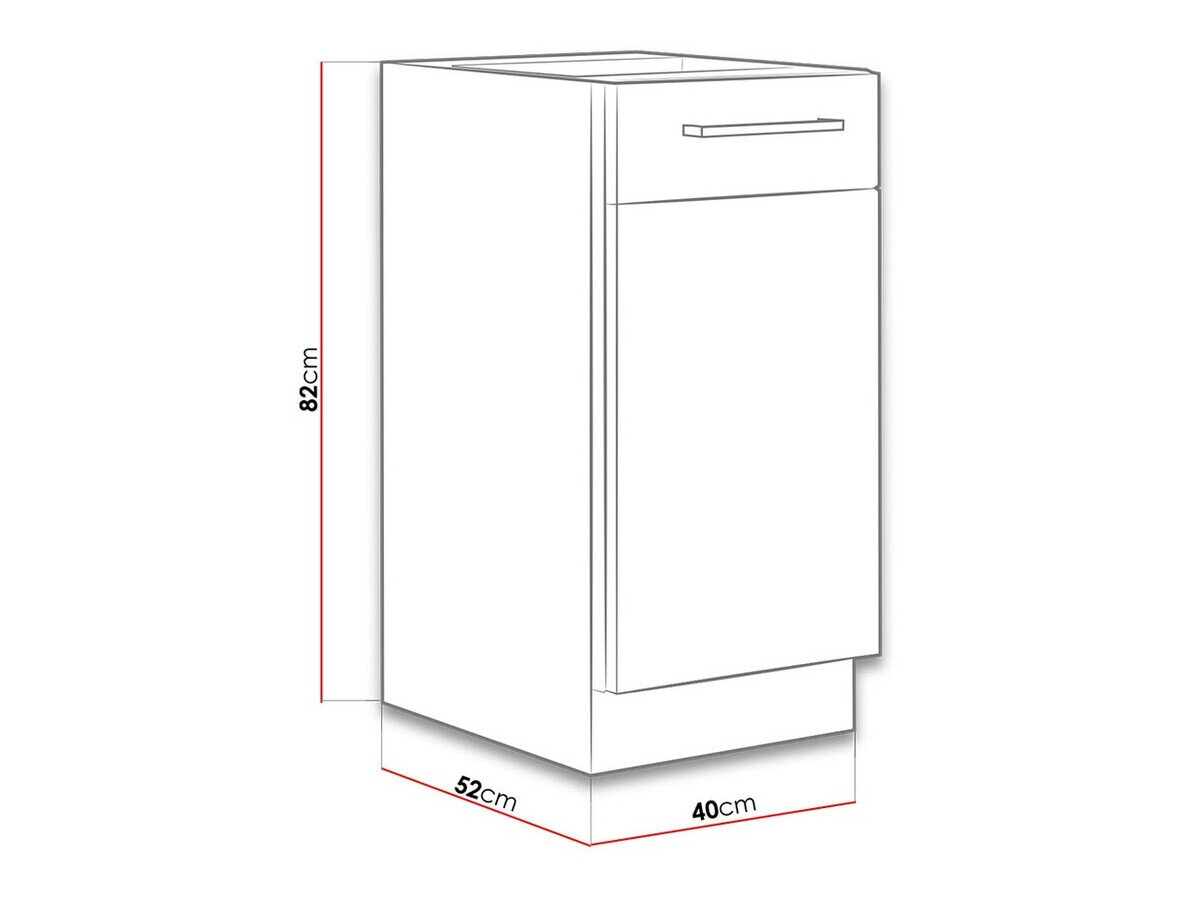Modularna omarica z vrati Wood Grey 120
