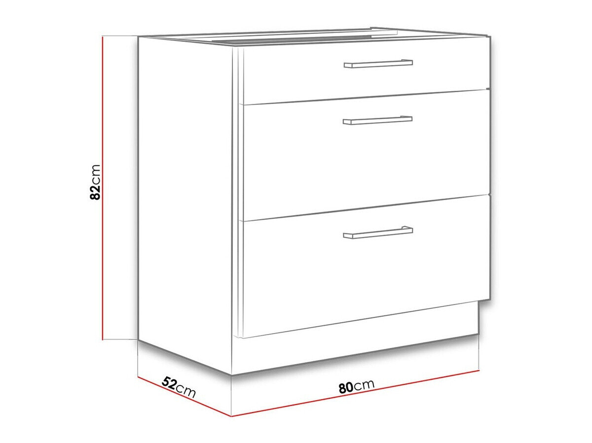 Modulskab med skuffer Wood Grey 123