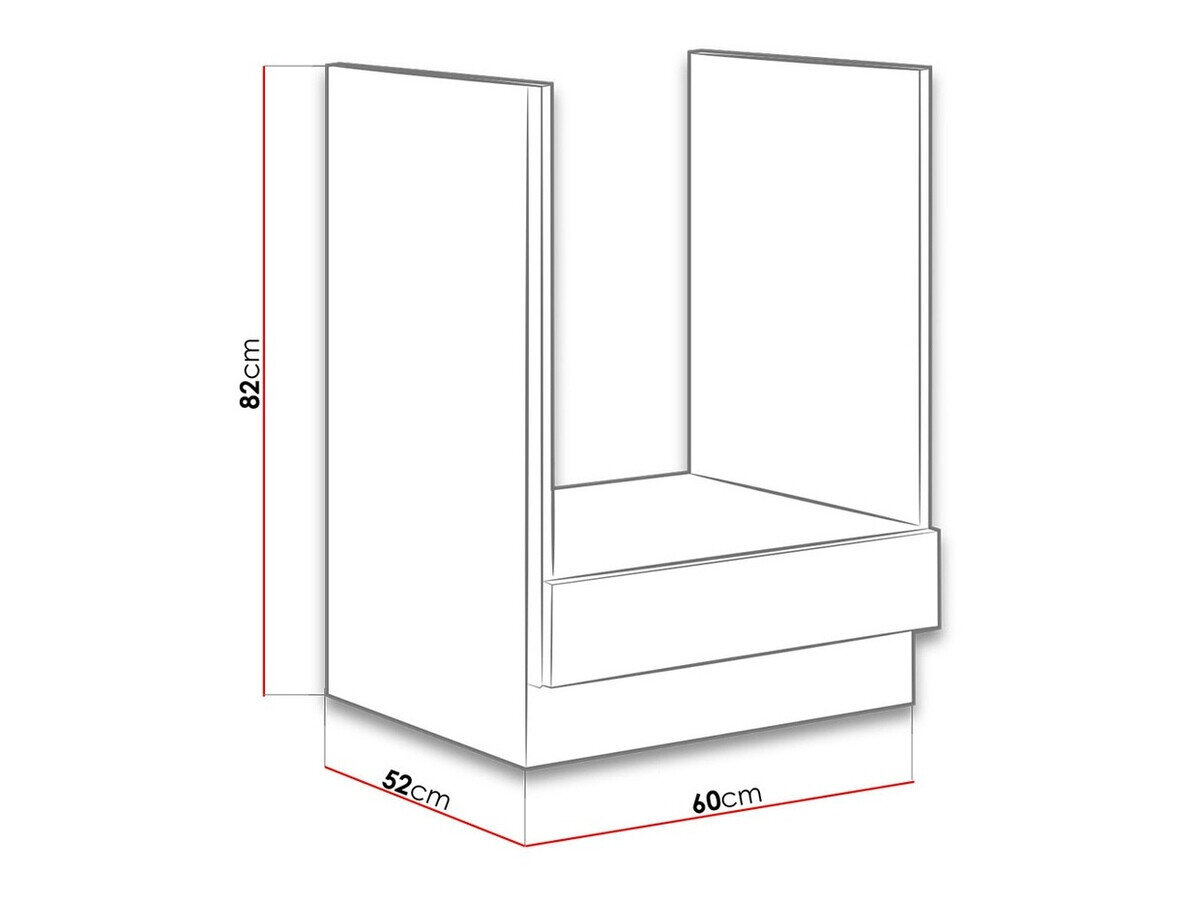 Modulskab til indbyggede apparater Wood Grey 125