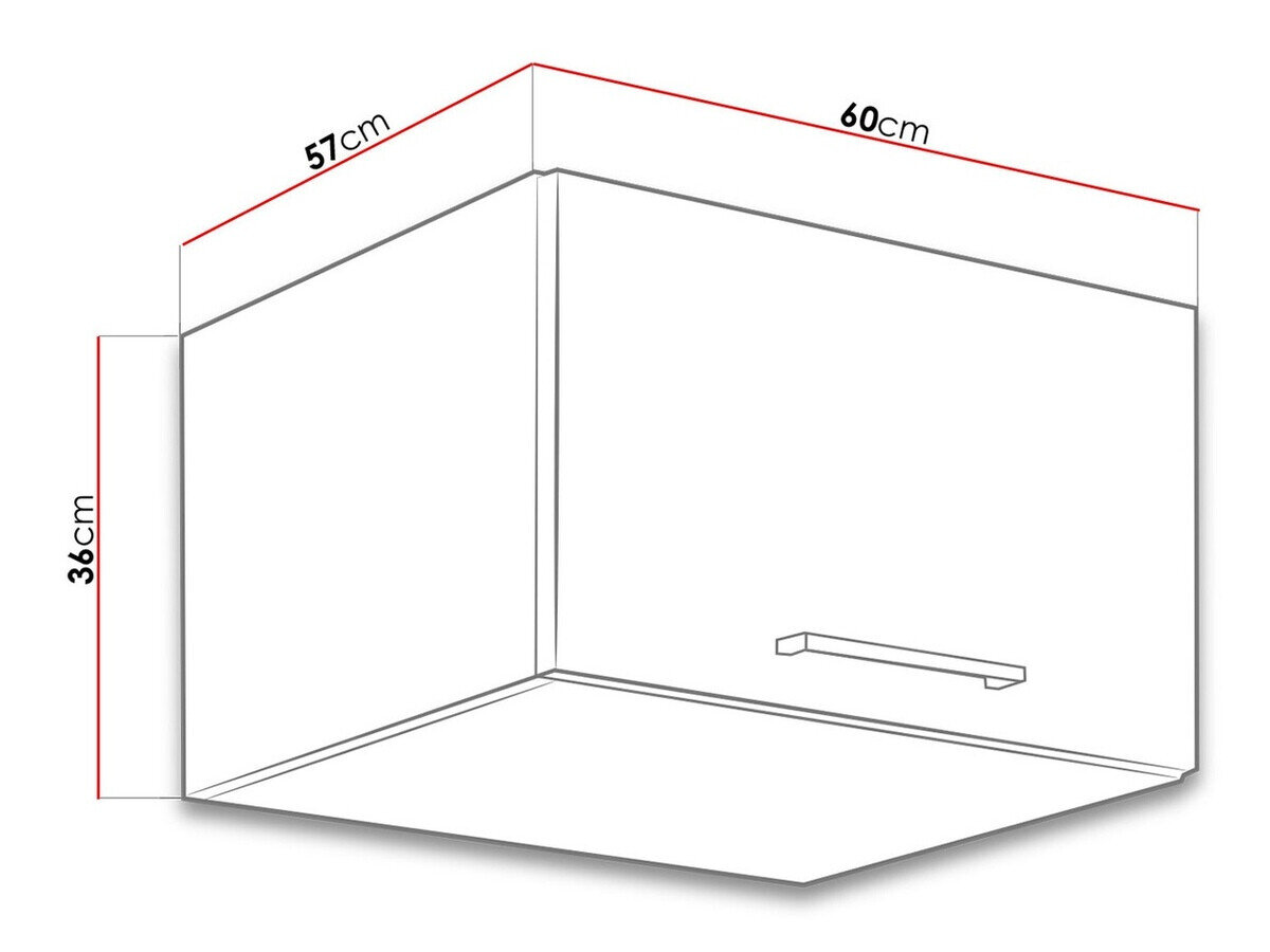 Modulvægskab Wood White 124